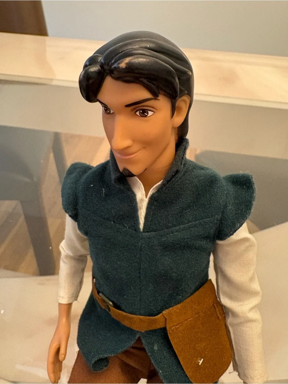 Male Fashion Doll in Dark Green Vest and Brown Pants